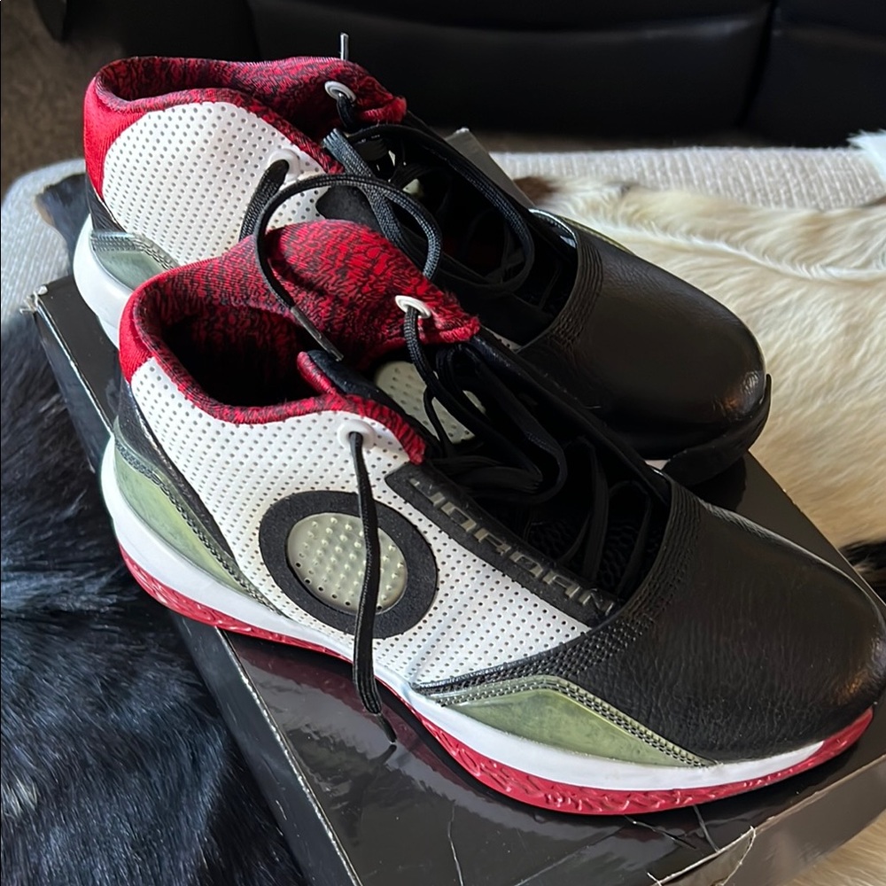 Jordan Black and Red Sneakers
